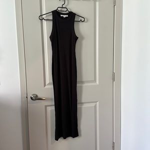 Black midi dress with slits